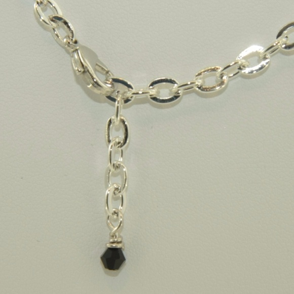 Silver Tone Necklace with Crystal Pendant - Picture 8 of 8